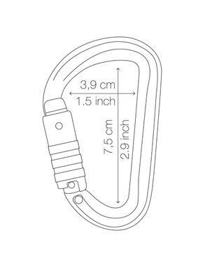 Carabiner Petzl Sm'D TRIACT-LOCK yellow , M39A TL