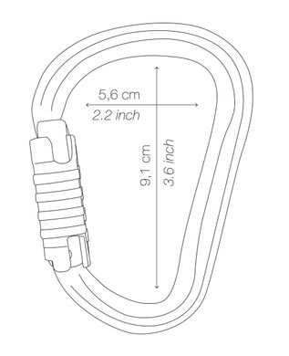 Carabiner Petzl William TRIACT-LOCK black, M36A TLN