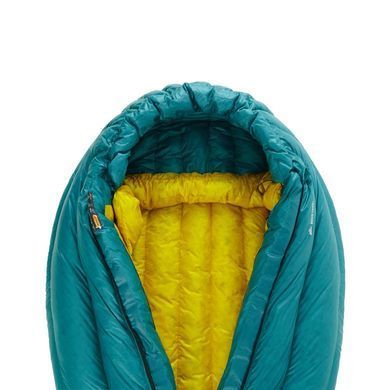 Sleeping bag ROCK FRONT 1000 3D M Short turquoise with mustard