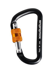 Carabiner Singing Rock Mini D Screw black, SR K0027BY00