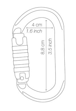 Carabiner Petzl OK SCREW-LOCK black, M33A SLN