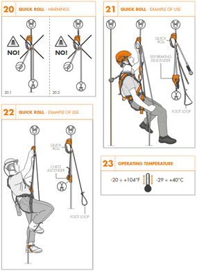 Hand clamp Climbing Technology Quick Roll Ascender W/Pulley Left, 2D663SJ