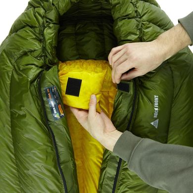 Sleeping bag ROCK FRONT 800 3D M Long khaki-mustard