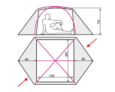 Tent Terra Incognita Cresta 2 green, Ti Cresta 2 green