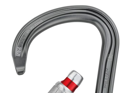 Carabiner Petzl OK BALL-LOCK gray, M33A BL