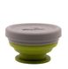 Folding silicone glass with lid Tramp, green