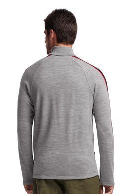 Thermal jacket for men Icebreaker Coronet LS Half Zip MEN metro hthr/rocket/black/snow, L