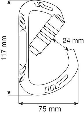 Carabiner Camp Guide XL 2Lock titanium, 136403
