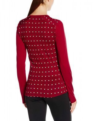 Thermal Т-shirt for women Icebreaker Oasis LS Crewe Align WOMEN oxblood/snow, S