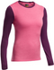 Thermal Long Sleeve T-Shirt for women Icebreaker BF 200 Chakra Zip WOMEN shocking/maroon S