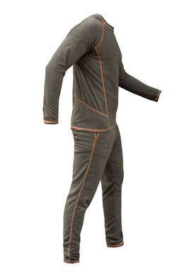 Set of men's thermal underwear Tramp Microfleece olive, Olive, S
