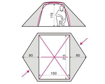 Tent Terra Incognita Omega 2 khaki, Ti Omega 2 khaki