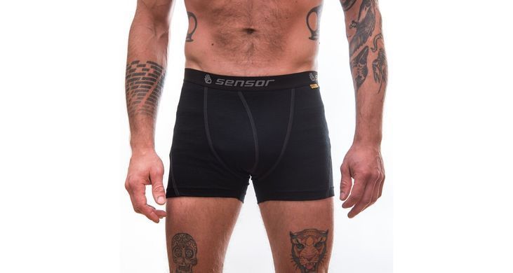 Thermal underpants for men Sensor Merino Active black, Black, S