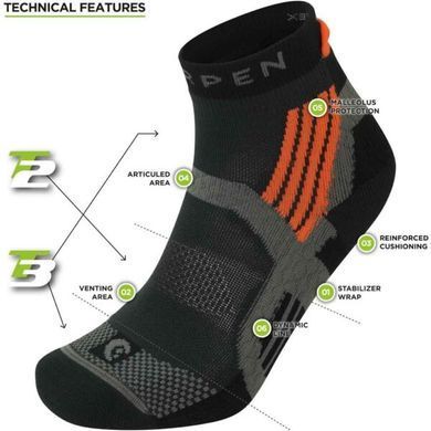 Термошкарпетки Lorpen X3TPE Trail Running Padded Eco anthracite/orange L