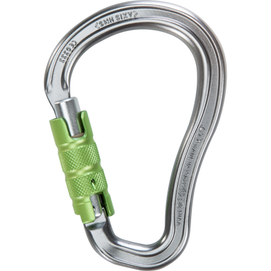 Carabiner Climbing Technology Axis TG grey / silver / green, 2C38600XPE