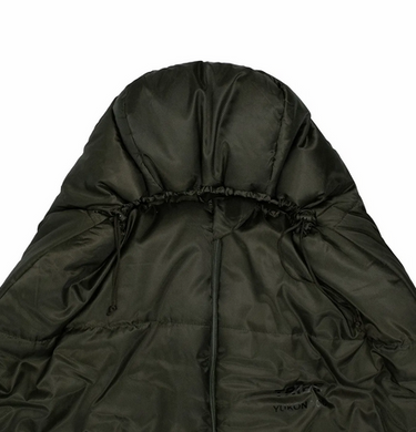 Sleeping bag Tribe Yukon 150, T-CF-0002-olive, Dark green, In the center