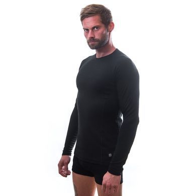 Thermal T-shirt for men Sensor Merino DF LS black, Black, S