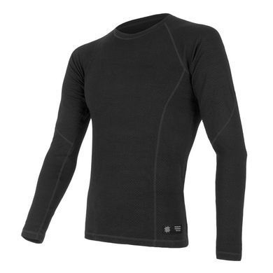 Thermal T-shirt for men Sensor Merino DF LS black, Black, S