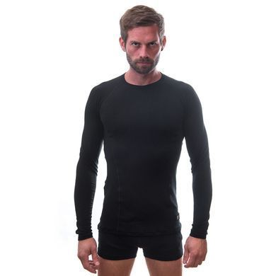 Thermal T-shirt for men Sensor Merino DF LS black, Black, S
