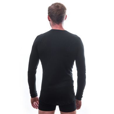 Thermal T-shirt for men Sensor Merino DF LS black, Black, S