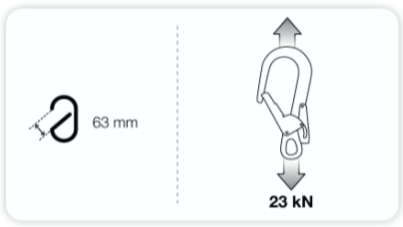 Самостраховка подвійна з амортизатором ривка Petzl Absorbica-Y Mgo 80 European Version, L012CB00