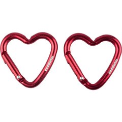 Карабін допоміжний Munkees Mini Heart red 2-Pack