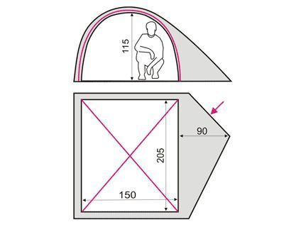 Tent Terra Incognita Alfa 2 sand, Ti Alfa 2 sand