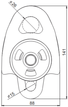 Блок-ролик подвійний Singing Rock Pulley Twin, RK802EE00 - orange