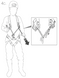 Chest harness for fixing a chest clamp Petzl Explo, C027AA00, UNI