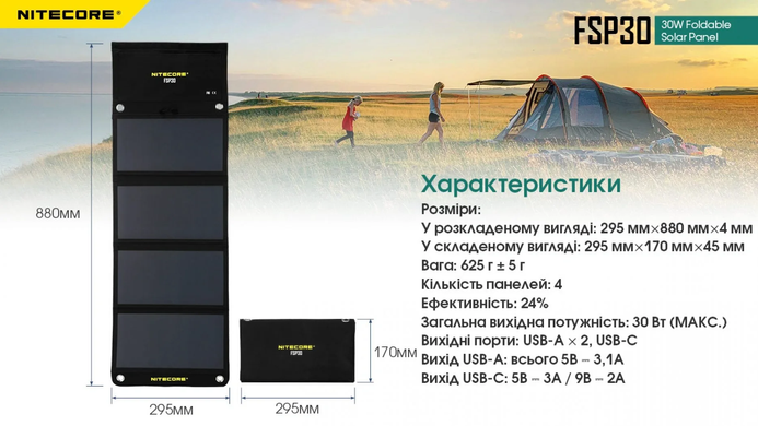 Solar panel Nitecore FSP30W
