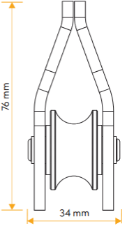 Блок-ролик Singing Rock Pulley Miky, RK806BB00