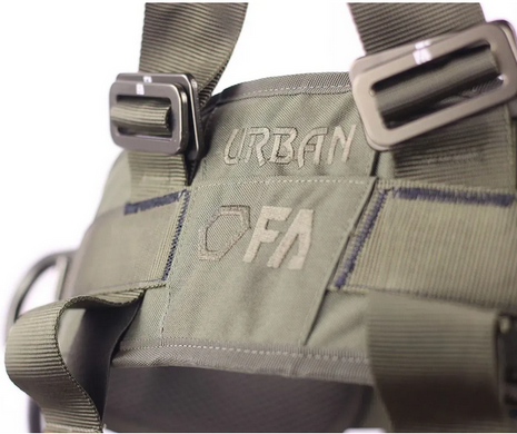 Complete fall arrest harness First Ascent Urban + Comfort khaki, FA101703SM, S/M (waist circumference 75-100 cm)