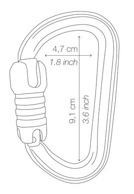 Carabiner Petzl Bm'D TRIACT-LOCK gray, M032AA00