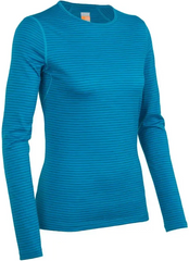 Термофутболка жіноча Icebreaker BF 200 Oasis LS Crewe WOMEN Stripe lotus overdye, M