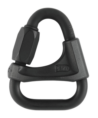 Карабін-конектор трикутний Petzl DELTA 8 mm black з позиціонуючою планкою, P11 8BN