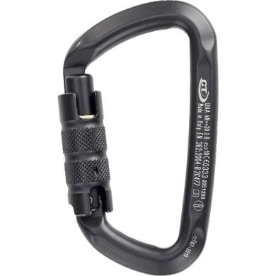 Carabiner Climbing Technology D-Shape TG black, 2C47700XZD