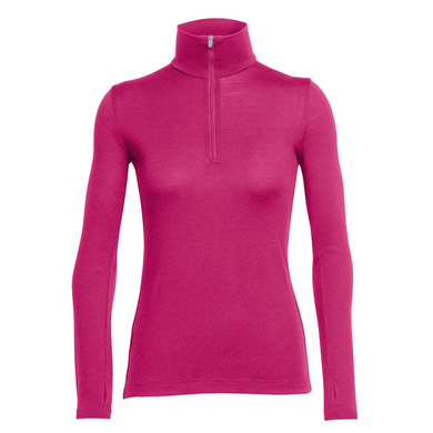 Thermal Long Sleeve T-Shirt for women Icebreaker BF 260 Tech Top LS Half Zip WOMEN magenta S