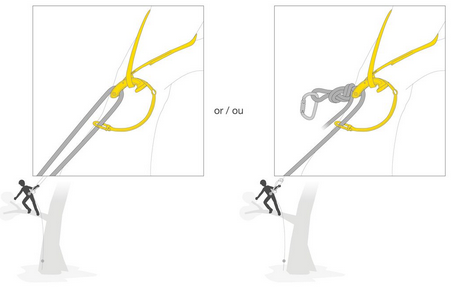 Anchor loop for arborists with self-release Petzl Naja, G004AA00