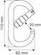 Carabiner Camp Oval XL Lock titanium, 2123