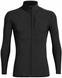 Thermal jacket for men Icebreaker Descender LS Zip JET hthr/black, XL