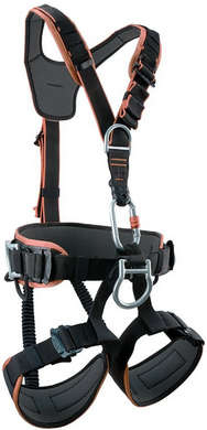 Complete fall arrest harness Rock Empire Atlas Uni Steel black, SVA025.977-0234W0008000, XS-M (waist circumference 66-110 cm)