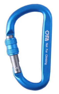 Карабін допоміжний First Ascent NFC з муфтою light blue, FA 7019 03