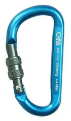Auxiliary carabiner First Ascent NFC light blue with coupling, FA 7019 03