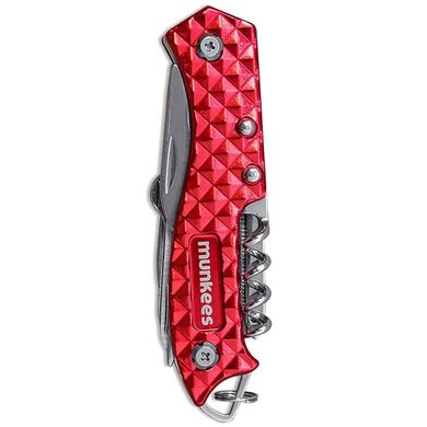 Keychain multi-tool Munkees Pocket Knife red