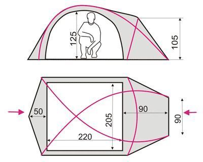 Tent Terra Incognita Ksena 3 green, Ti Ksena 3 green