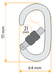 Карабін Singing Rock Oxy BC TWL gold, SR K0123EC06
