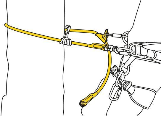 Самостраховка регульована посилена для арбористики Petzl Microflip 2,5 m, L33 025