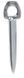 Soft steel zinc plated piton Climbing Technology Universal 15 cm