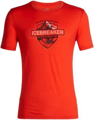 Термофутболка чоловіча Icebreaker Tech Lite SS Crewe MEN Alpine Crest chili red, L