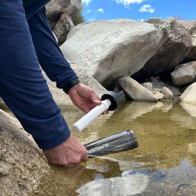 Фільтр-пляшка для води LifeStraw Go Filter Bottle 1.0 L terrace green, LSW LGV41LGRWW